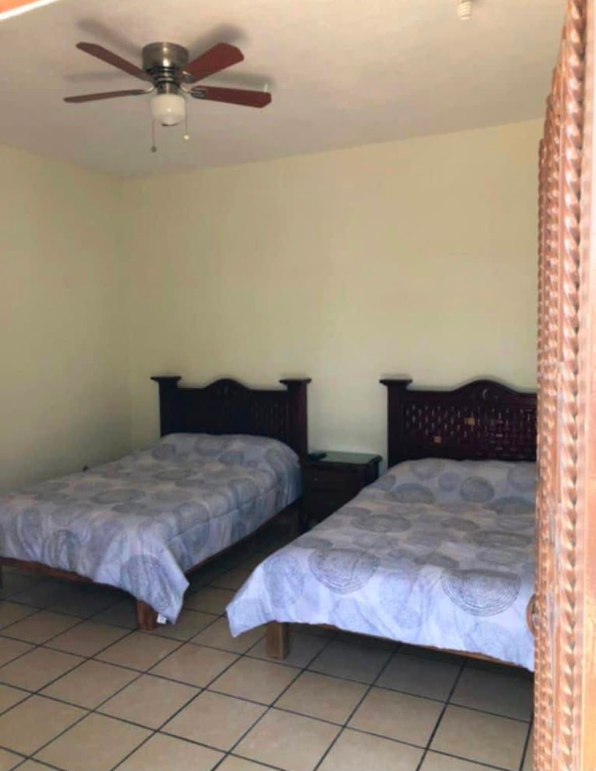 Recámara con cama matrimonial en casa de renta en Tequisquiapan